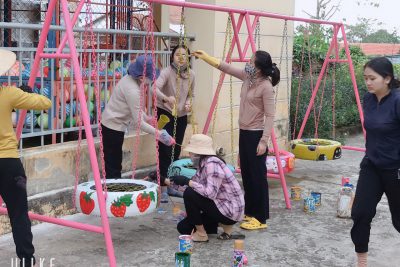 Trường MN Bình Minh hưởng ứng tháng công nhân